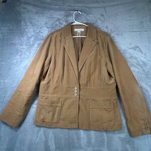 Jones New York Sport Blazer Women's Size XL Tan Jacket Western Cowgirl